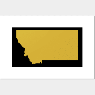 Montana state map Posters and Art